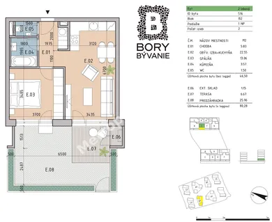 Na predaj 2-izbový byt, 84 m², Bratislava-Devínska Nová Ves