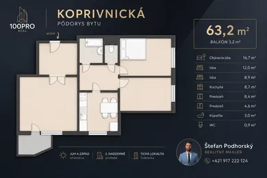 Квартири на продаж, 3-кімнатні, Bratislava-Dúbravka · €236 000