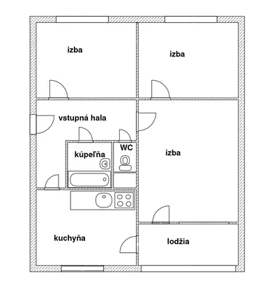 Na predaj 3-izbový byt, 71 m², Prešov, Exnárova