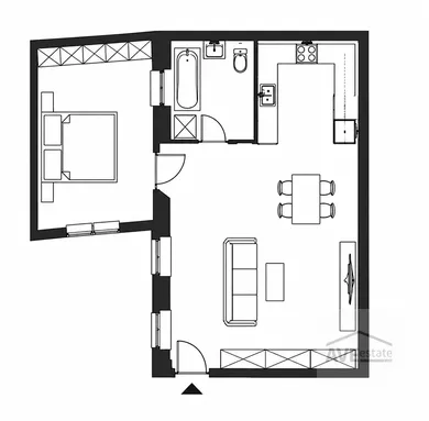 Na predaj 2-izbový byt, 58 m², Bratislava-Staré Mesto