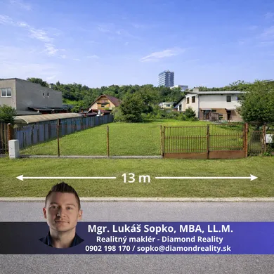 Eladó telkek, Košice-Sever · €199 990