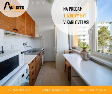 Mieszkania na sprzedaż, 1-pokojowe, Bratislava-Karlova Ves · €160 000