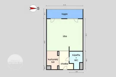 Na predaj 1-izbový byt, 41 m², Bratislava-Petržalka, Žltá