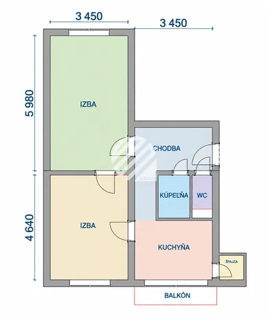 Квартиры на продажу, 2-комнатные, Žilina · €164 500