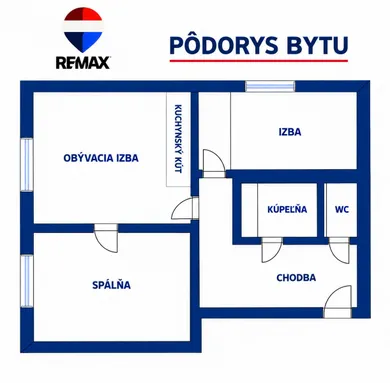 Na prenájom 3-izbový byt, 61 m², Prievidza, Sama Chalupku