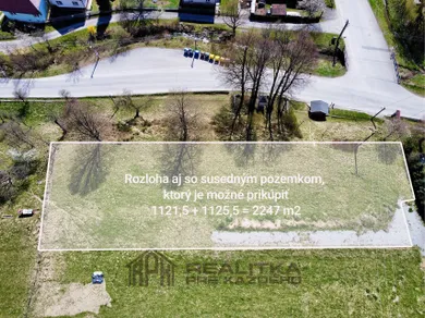 Na predaj pozemok, 121 m², Horný Vadičov