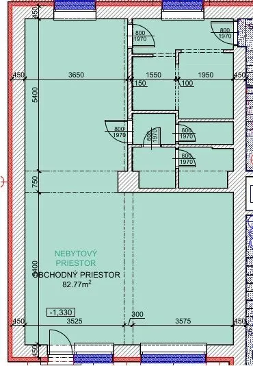 Na prenájom komerčné, 83 m², Bratislava-Ružinov, Trnavská cesta