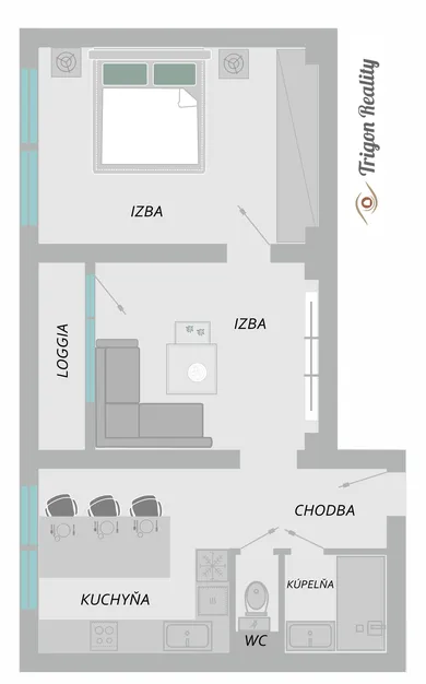Na prenájom byt v Komárno · €680 · Dokončené