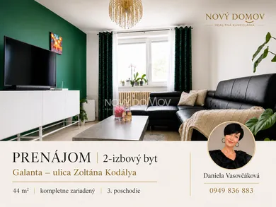 Kiadó lakások, 2-szobás, Galanta · €590
