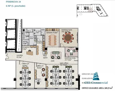 Na prenájom komerčné, 269 m², Bratislava-Staré Mesto, Pribinova