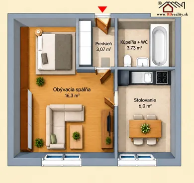 Byty na predaj 1-izbový, Banská Bystrica · €140 000