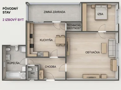 Na predaj 3-izbový byt, 90 m², Bratislava-Staré Mesto, Mariánska