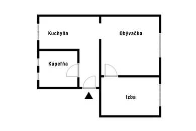Na predaj 2-izbový byt, 57 m², Hliník nad Hronom, Sovietskej armády