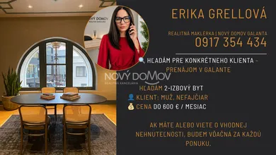 Mieszkania na wynajem, 2-pokojowe, Galanta · €600