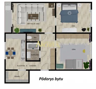 Na predaj 3-izbový byt, 65 m², Snina, Komenského