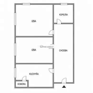 Na predaj 2-izbový byt, 61 m², Bratislava-Nové Mesto