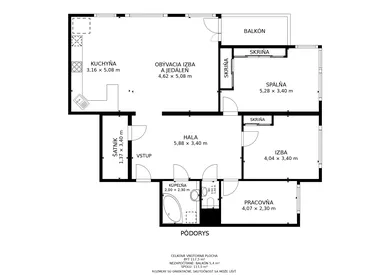 Na prenájom 4-izbový byt, 118 m², Bratislava-Ružinov, Na Križovatkách